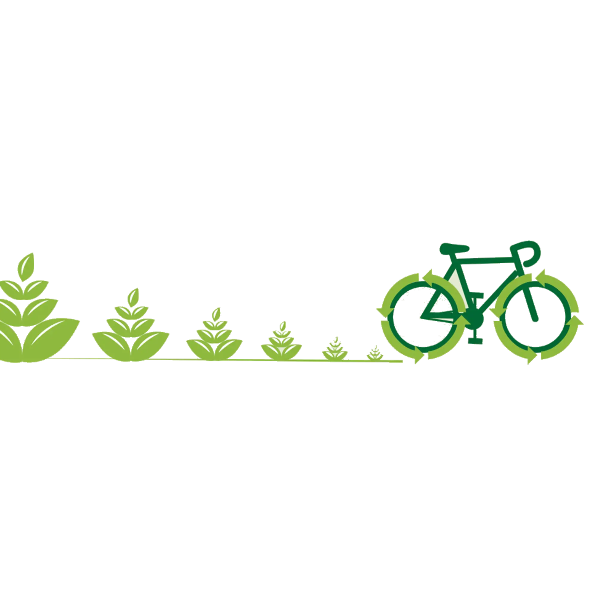Eco-friendly Bicycle with Plant Growth Illustration