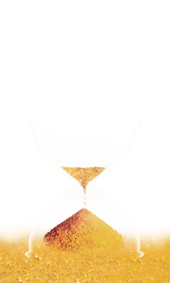Golden Sand Hourglass for Timekeeping