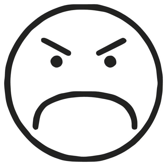Angry Face Emoji Illustration