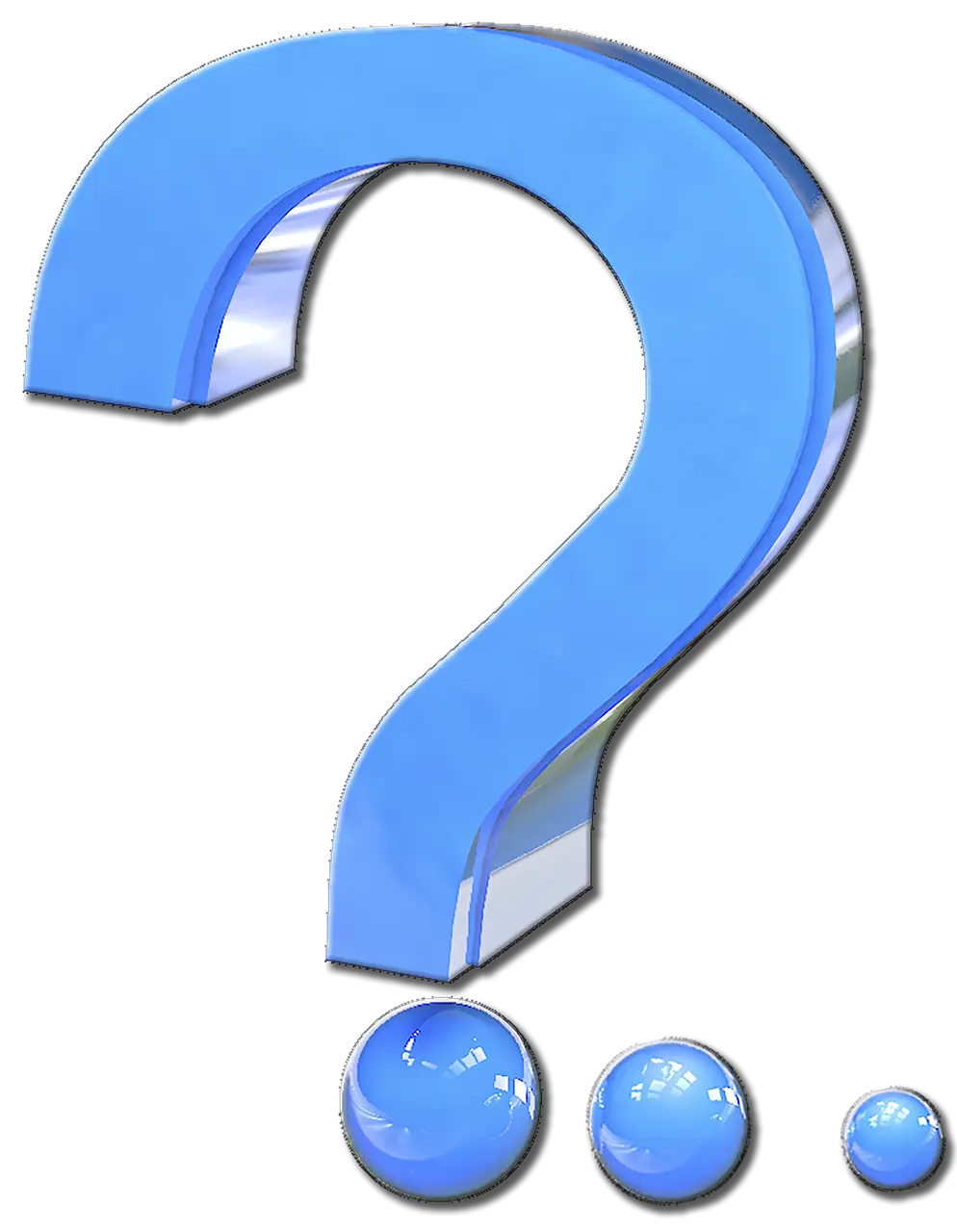 Blue Question Mark Symbol