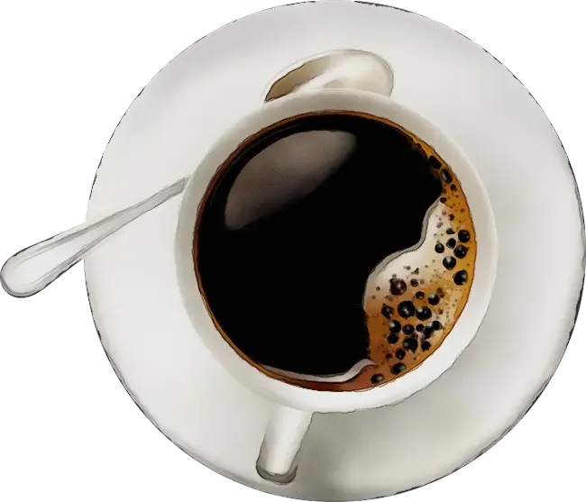 Top View of a Cup of Black Coffee