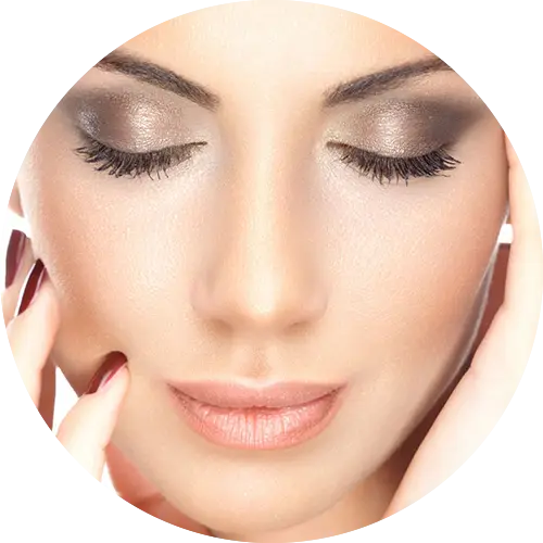 Woman&#039;s Face with Closed Eyes in Beauty Concept