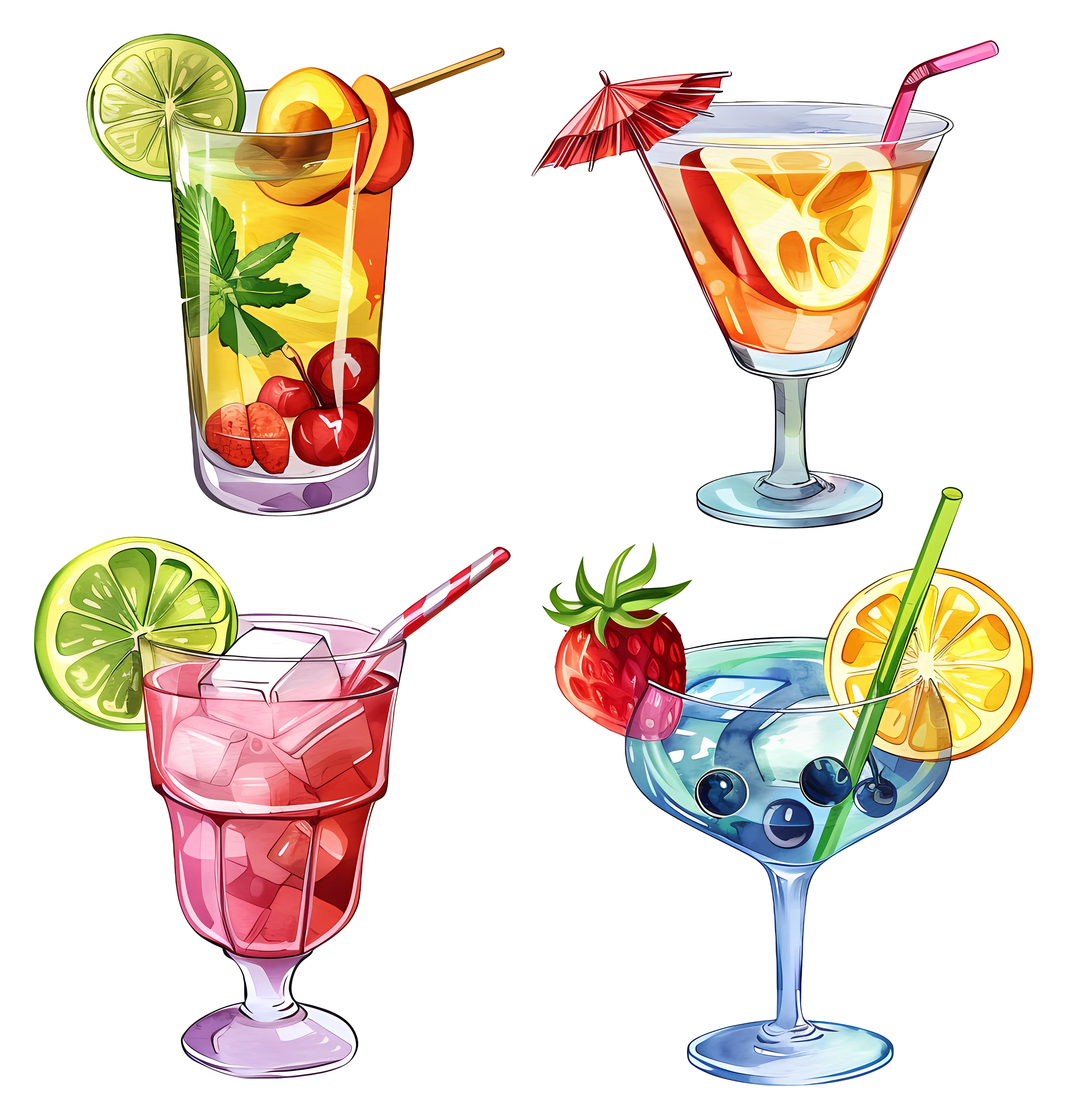 Variety of Cocktail Glasses