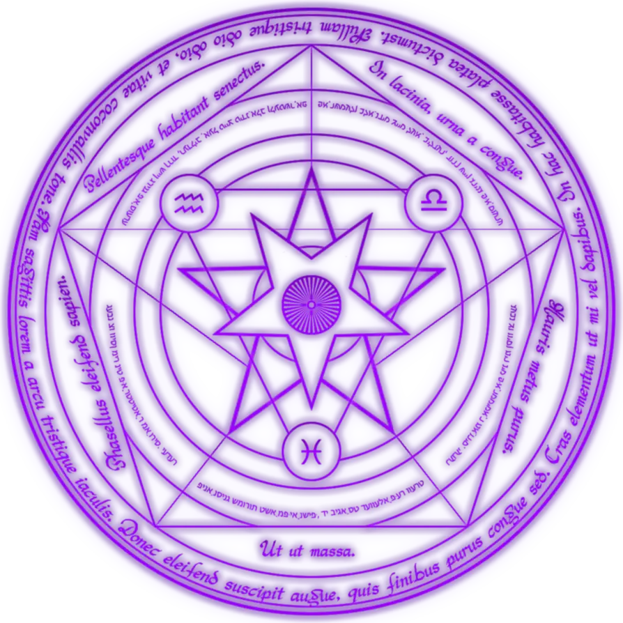 Mystical Purple Magic Circle