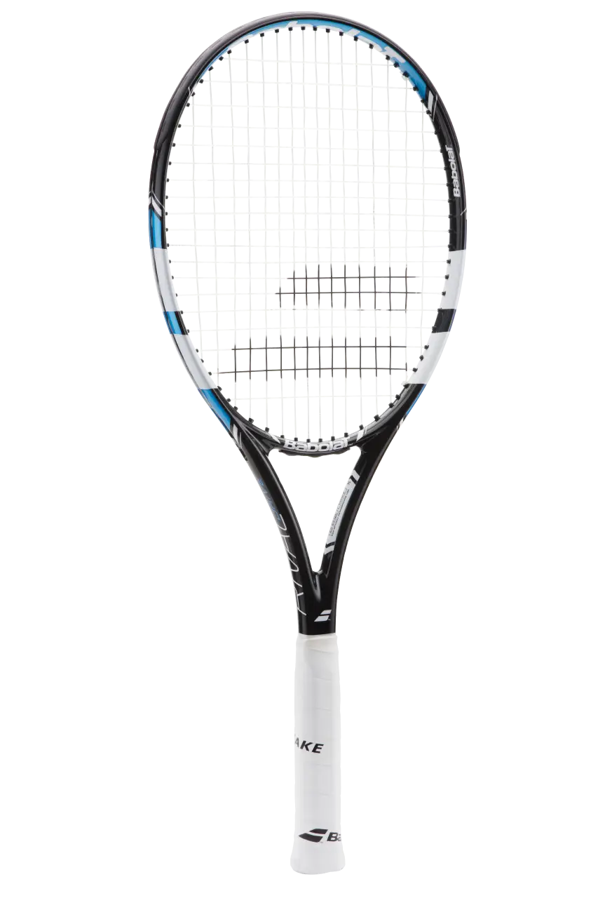 Professional Tennis Racket with Blue and White Design