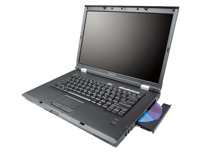 Black Laptop with CD Drive