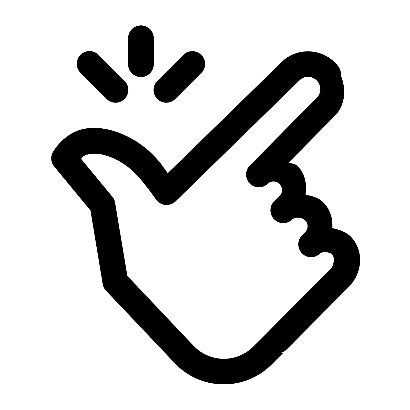 Click Gesture Icon in Outline Style