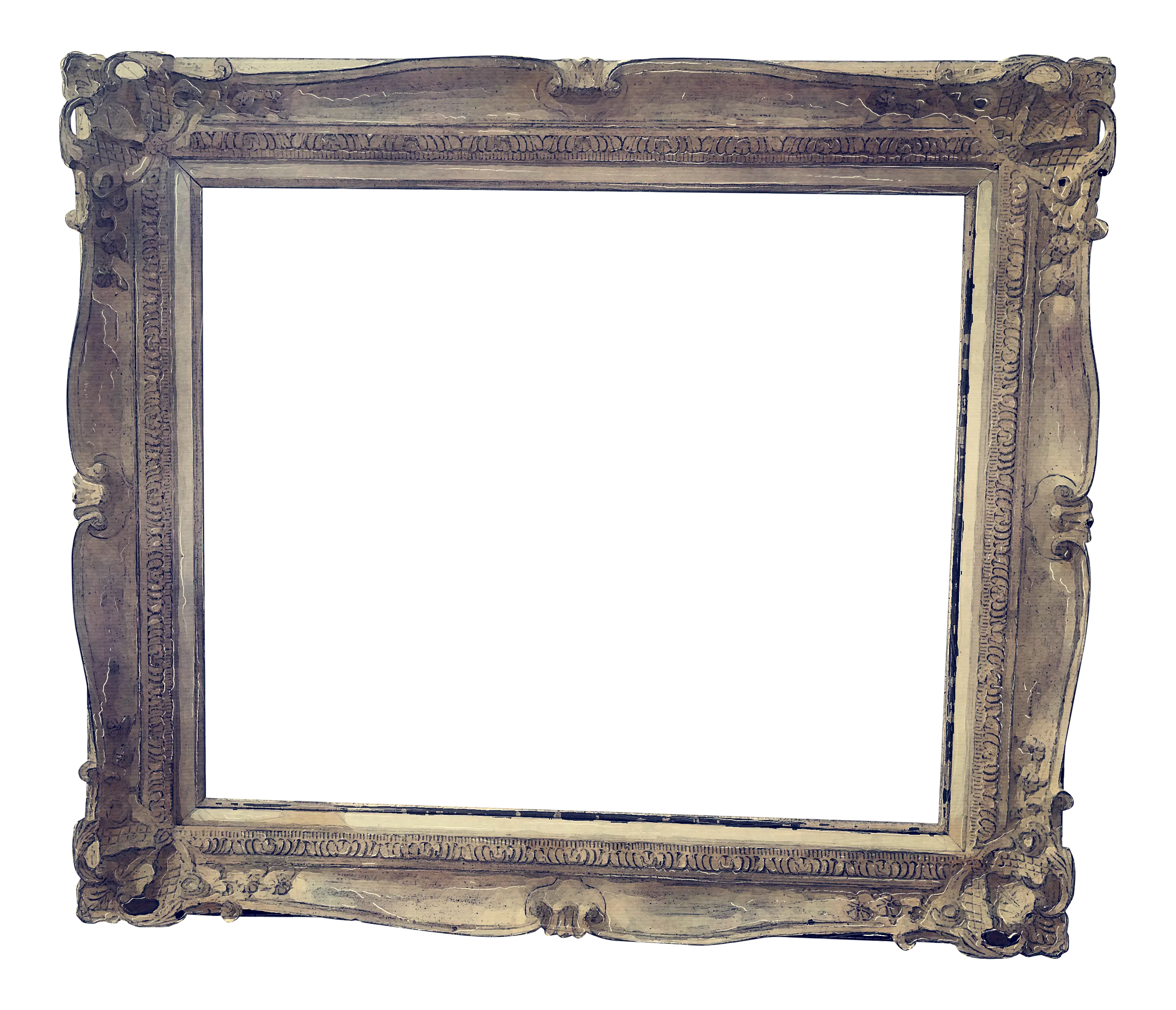 Ornate Golden Picture Frame Design