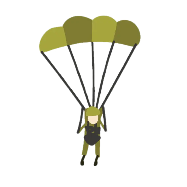 Parachute with Skydiver