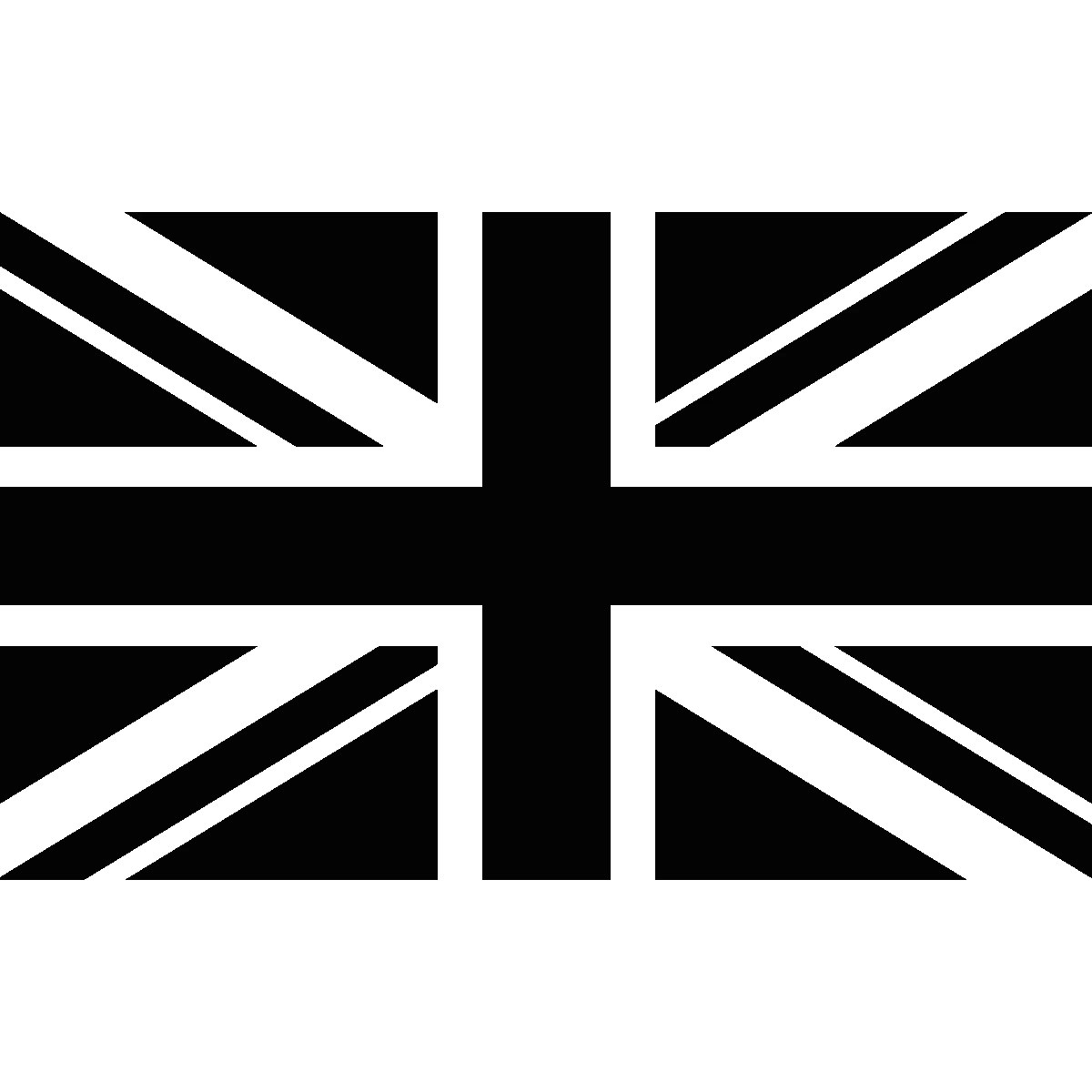 Black and White Union Jack Flag