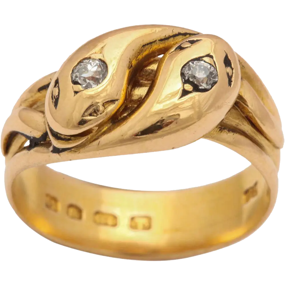 Gold Ring with Diamond Accents