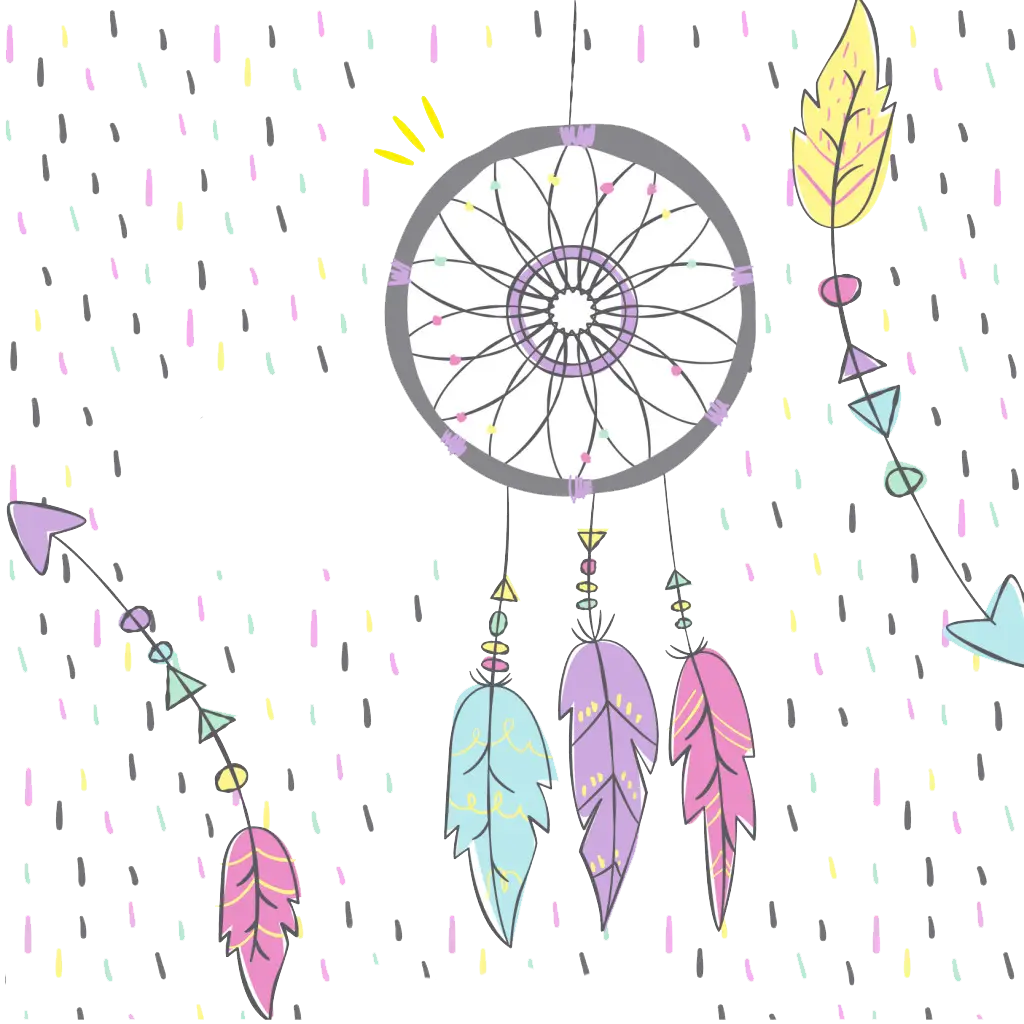 Colorful Dreamcatcher with Feathers
