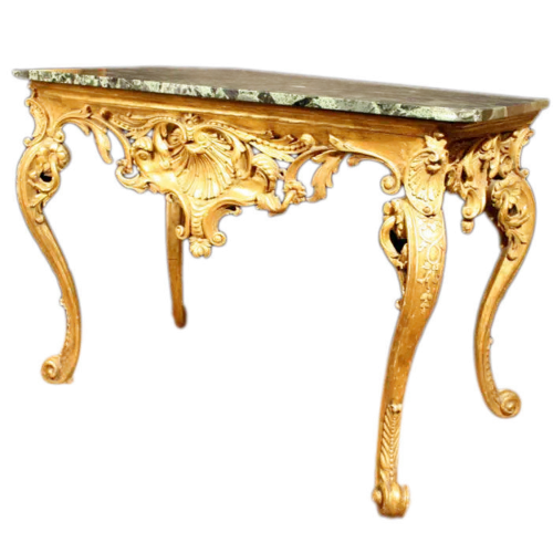 Antique Golden Table with Ornate Design