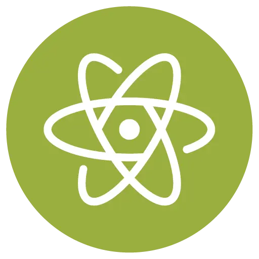 Green Atom Icon Symbol