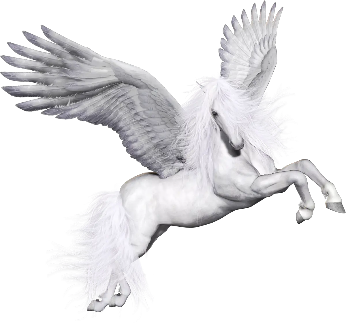White Pegasus with Majestic Wings