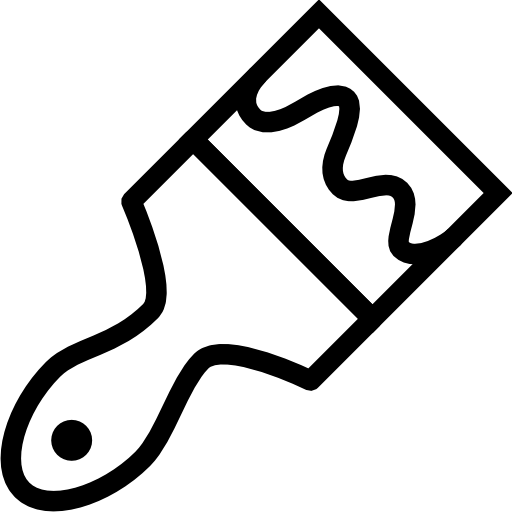 Minimalist Paintbrush Icon Design
