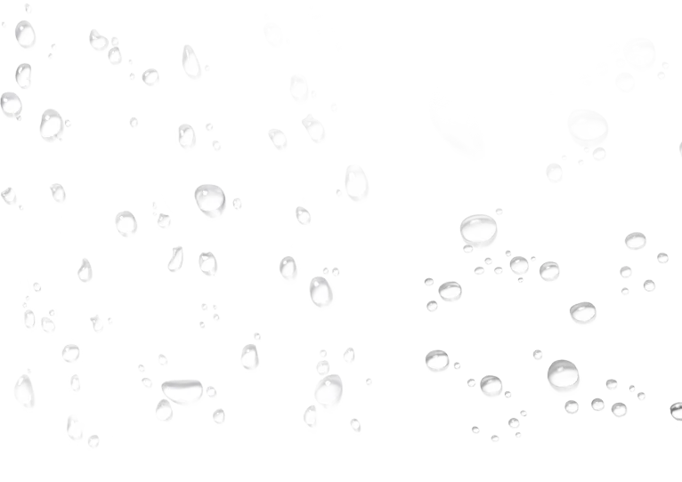 Water Droplets on Transparent Background