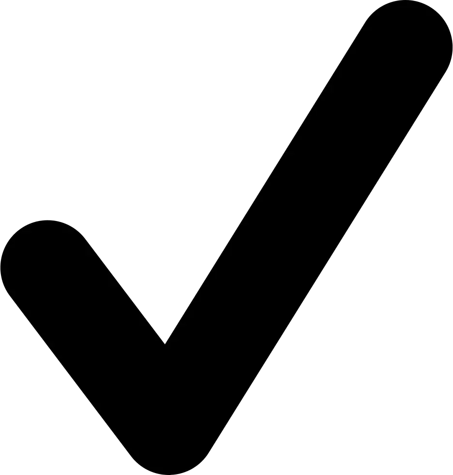 Tilted Checkmark Symbol