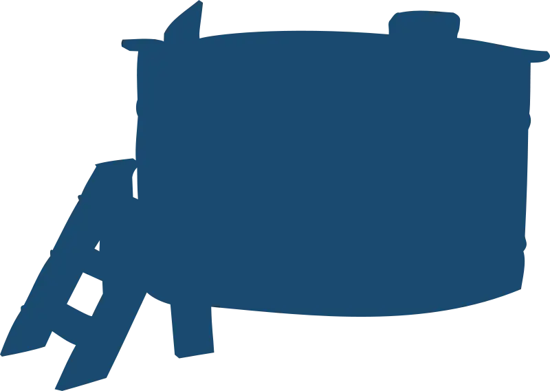 Blue Water Tank Illustration