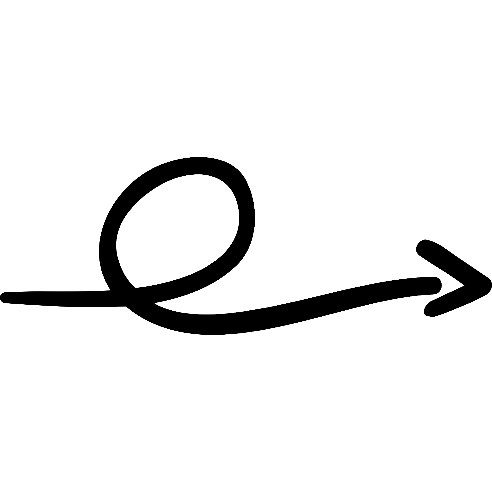 Looped Right Arrow Doodle