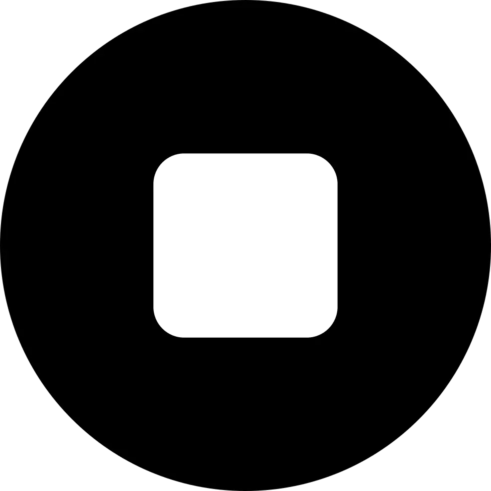 Black Stop Button Icon