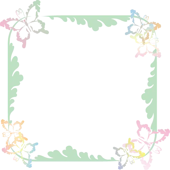 Pastel Butterfly Frame