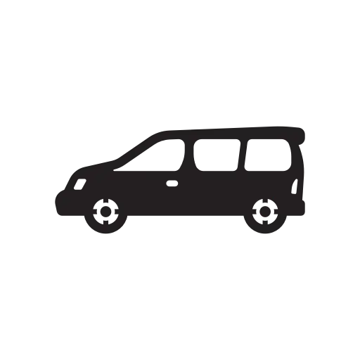 Black Car Silhouette Transportation Icon