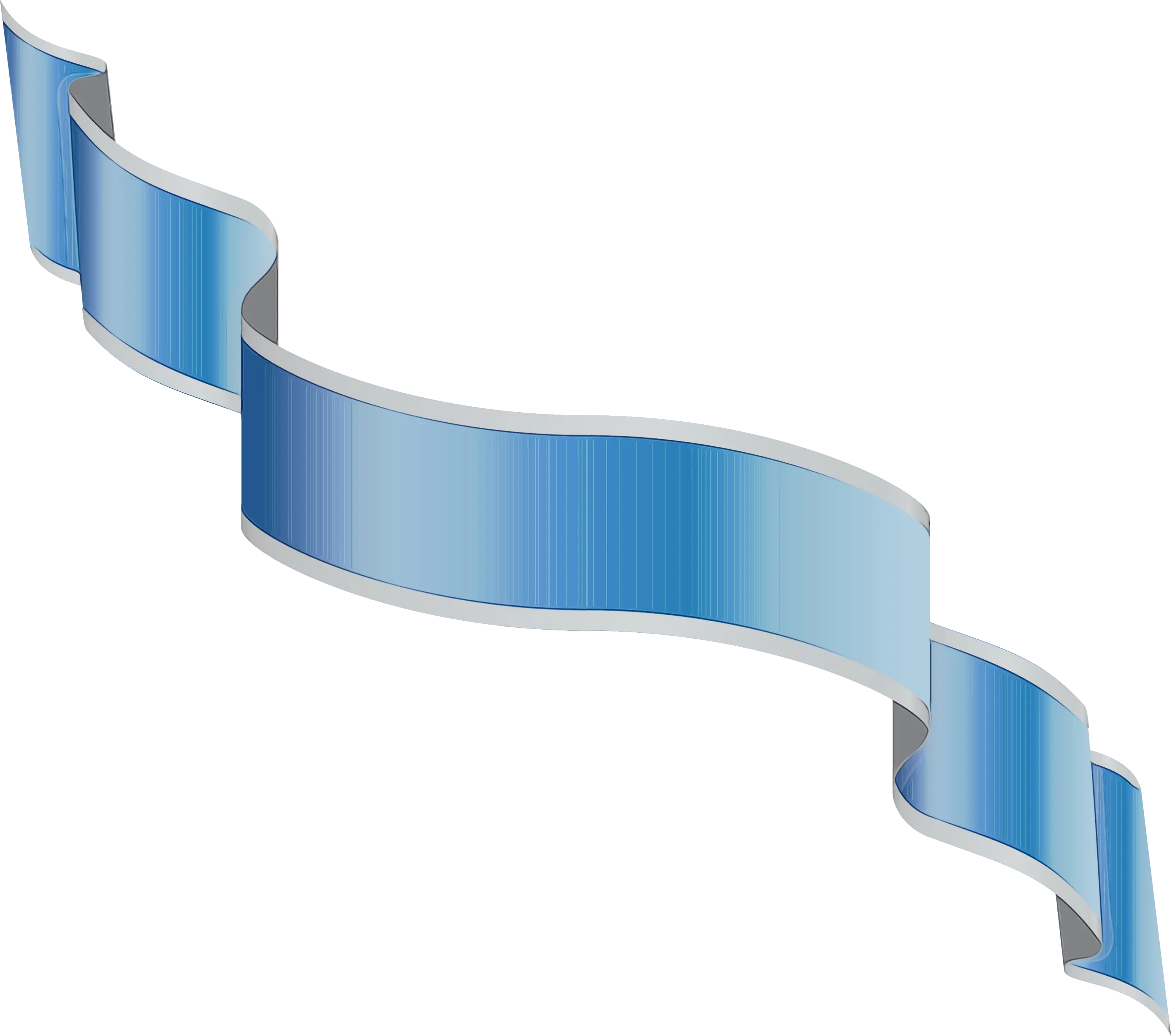 Wavy Blue Decorative Ribbon
