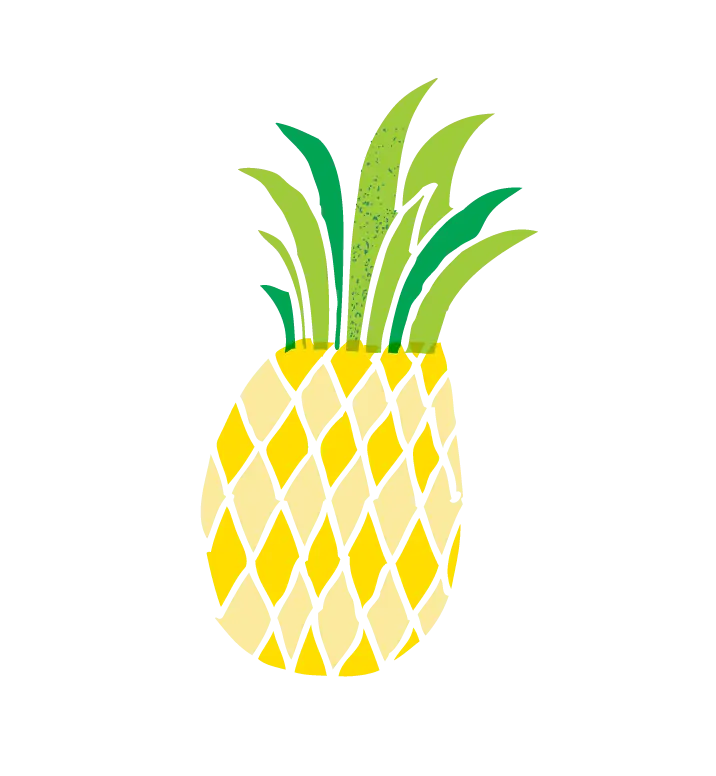 Pineapple Illustration in Artistic Style