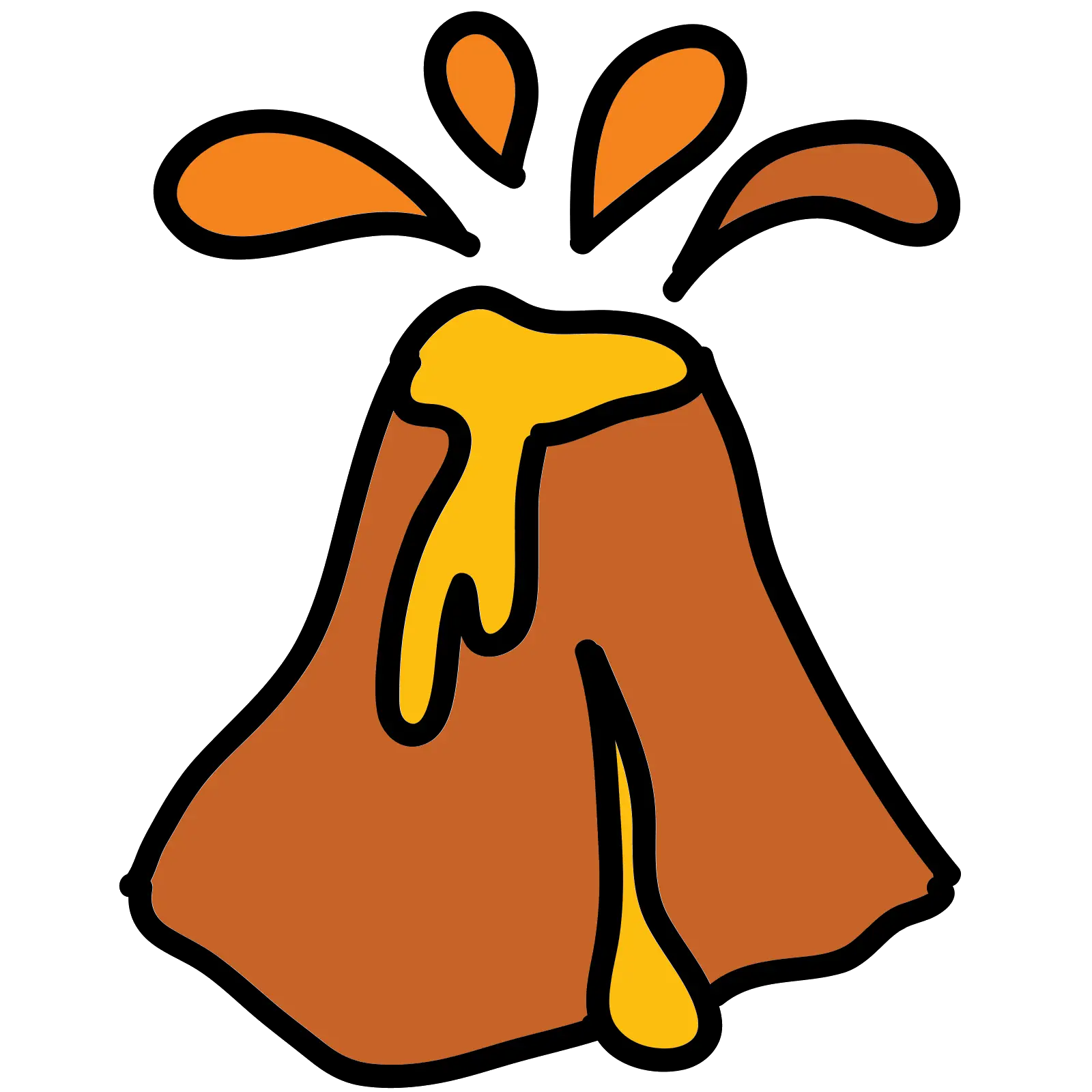 Cartoon Volcano Eruption