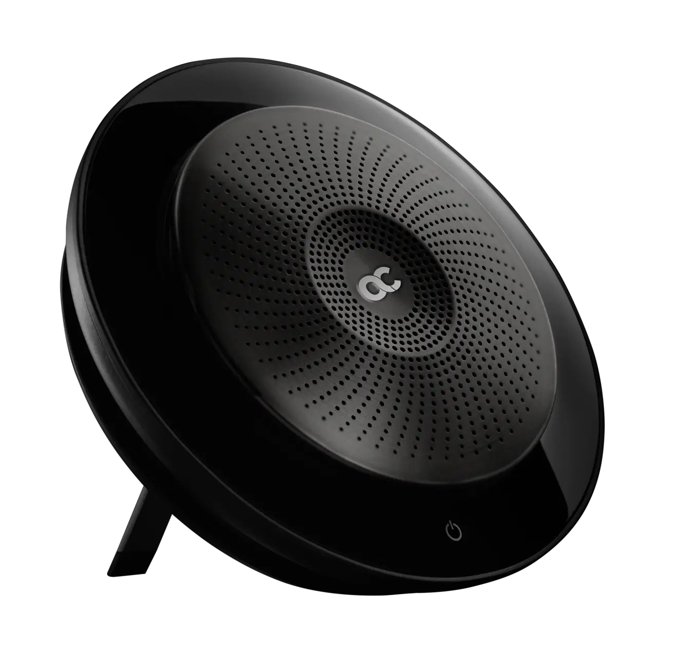 Black Circular Smart Speaker for Modern Homes