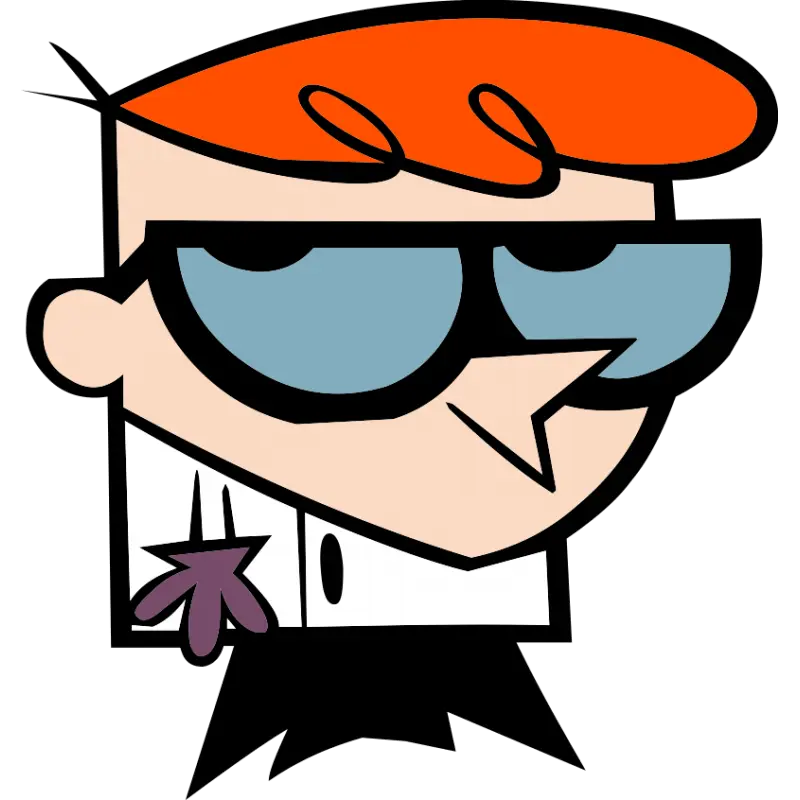 Cartoon Boy Character in Glasses