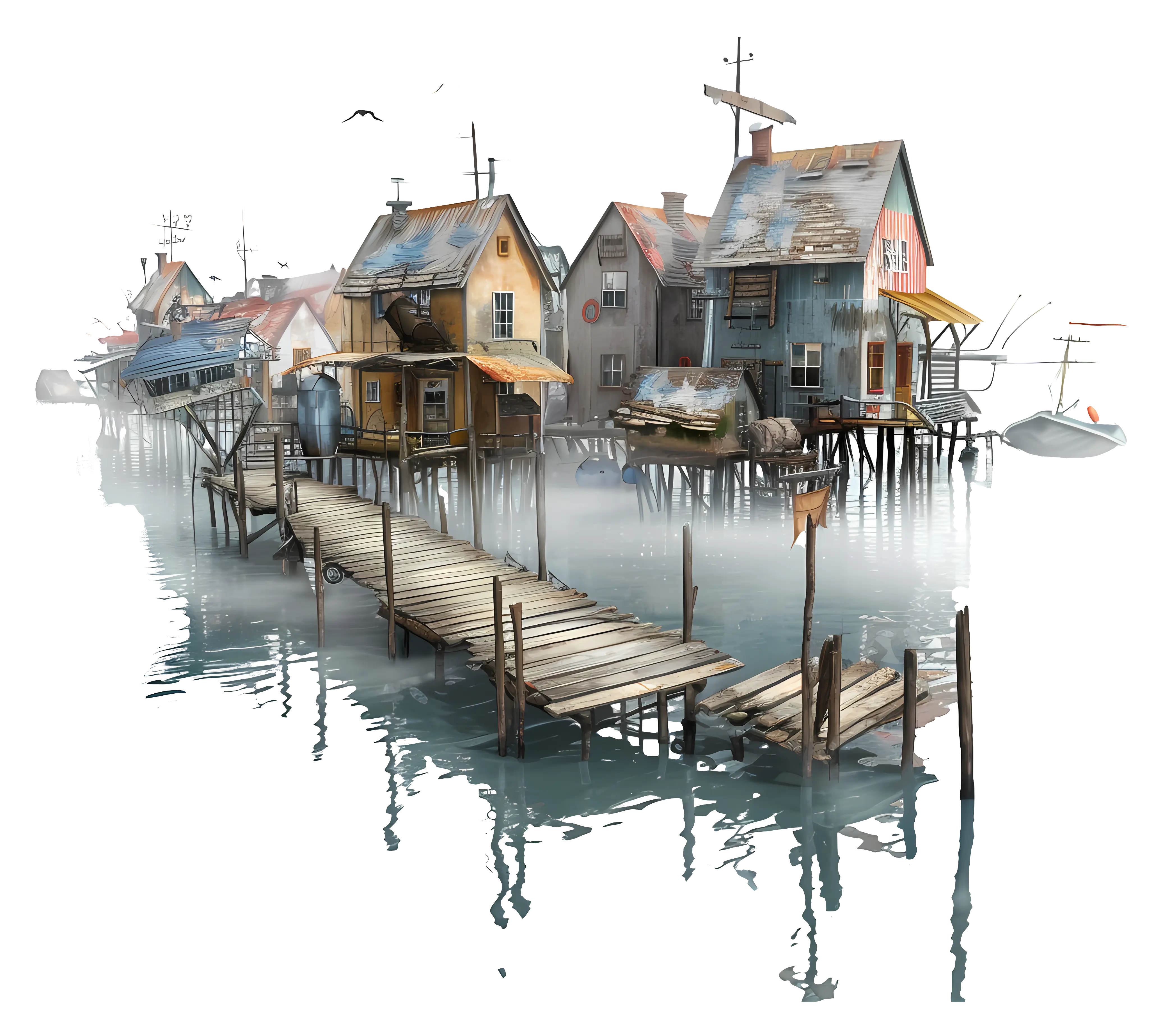 Stilt Houses by the Water