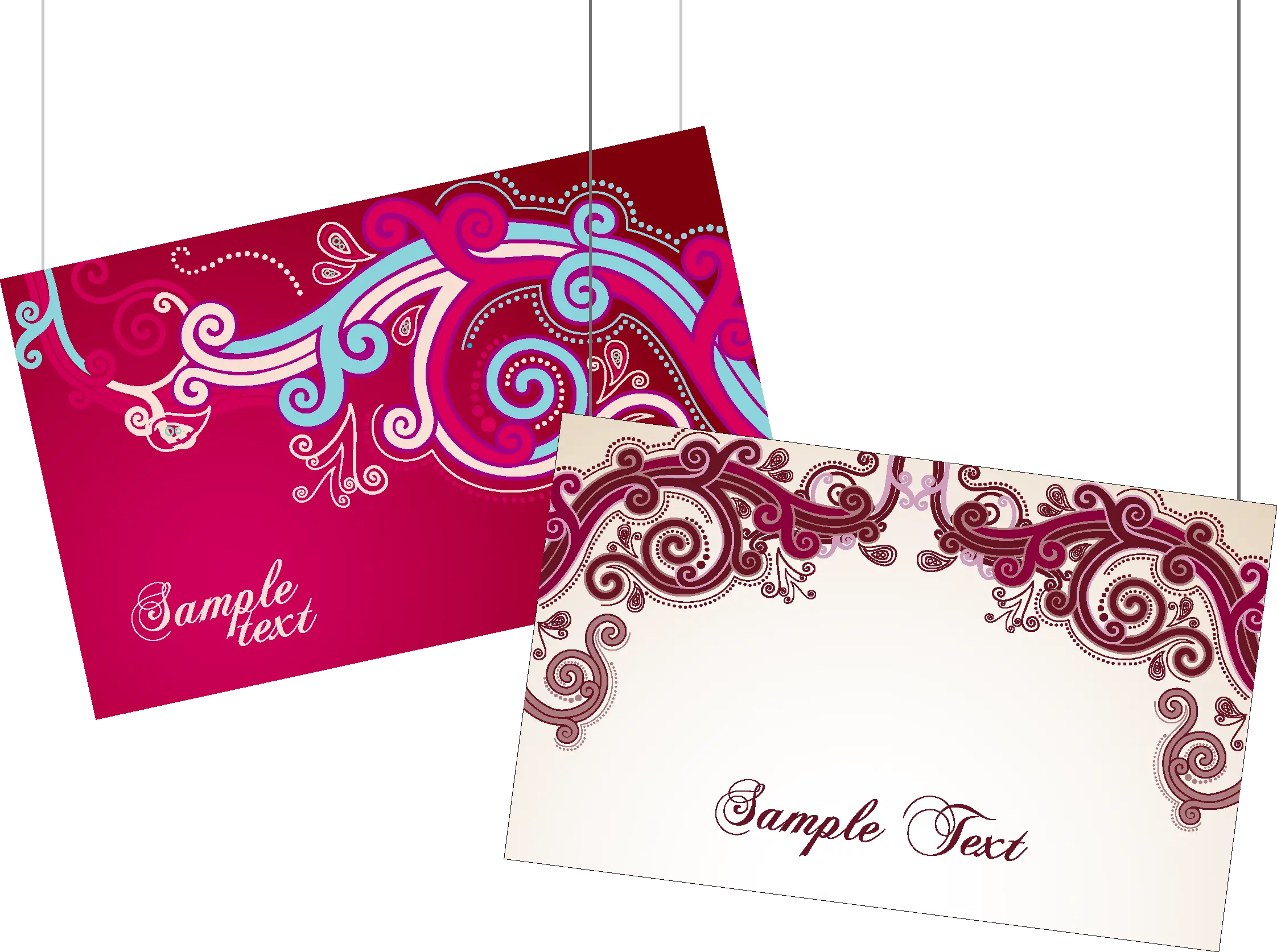 Decorative Sample Text Cards