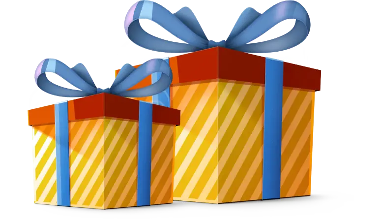 Gift Boxes with Colorful Ribbons