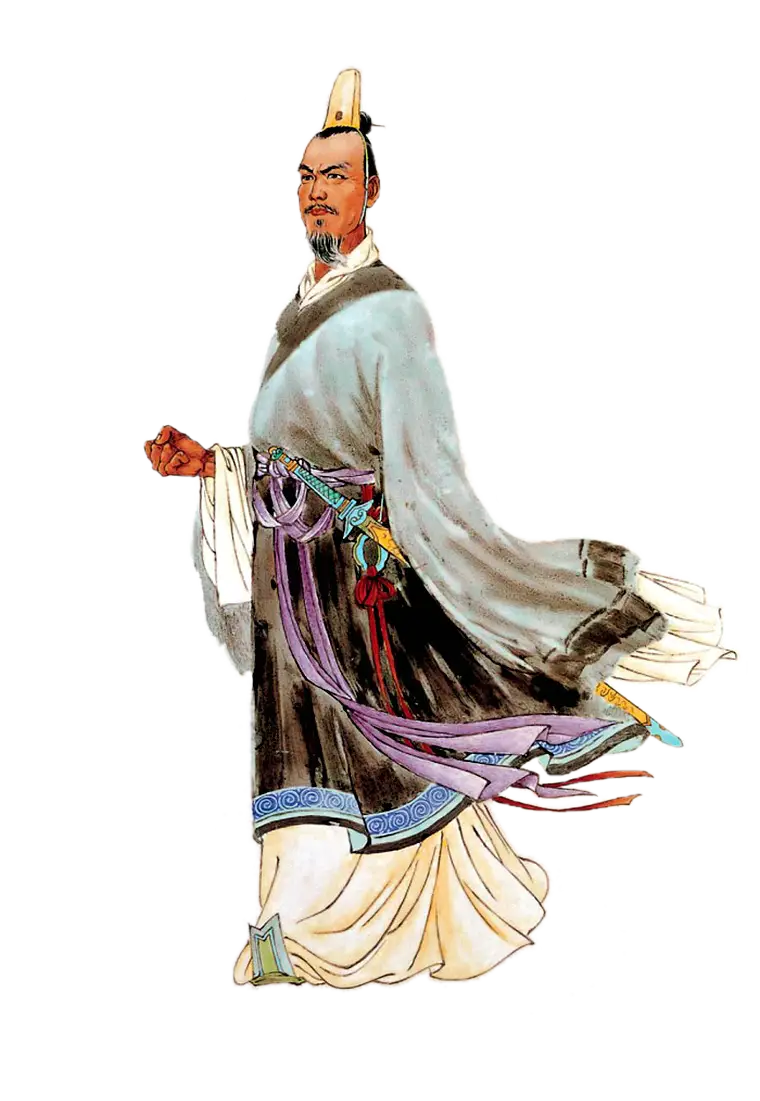 Ancient Chinese Man in Traditional Attire