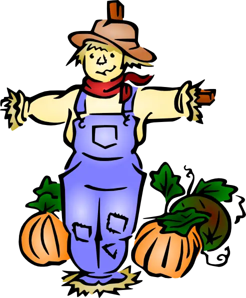 Scarecrow with Pumpkins