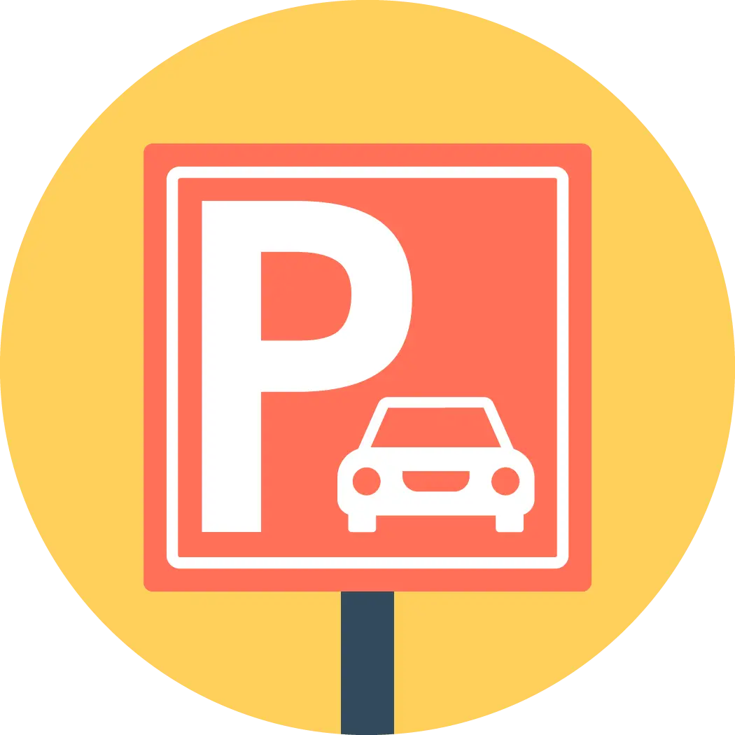 Parking Sign Showing Car Symbol