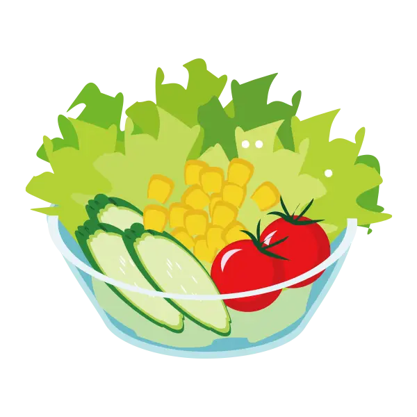 Bowl of Fresh Salad with Vegetables