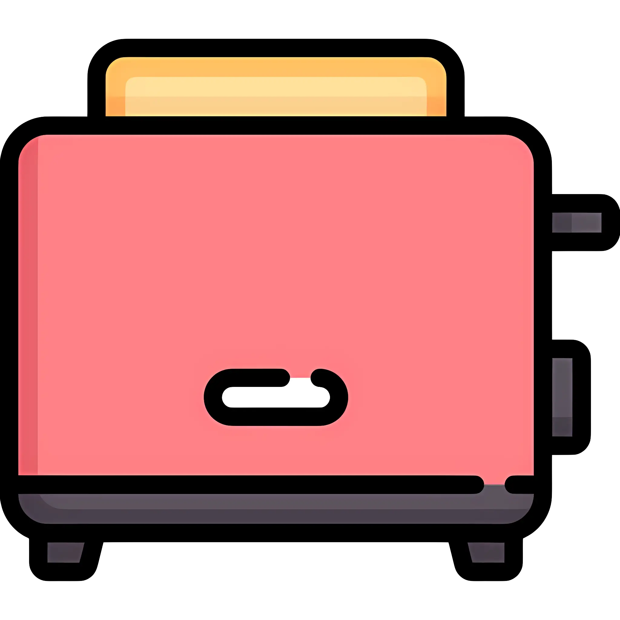 Red Toaster with Toast