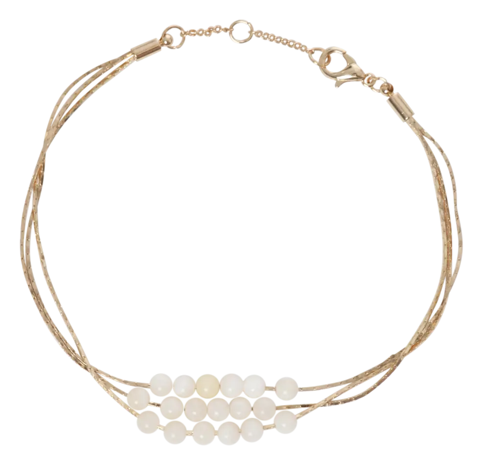 Elegant Multi-Strand Pearl Bracelet