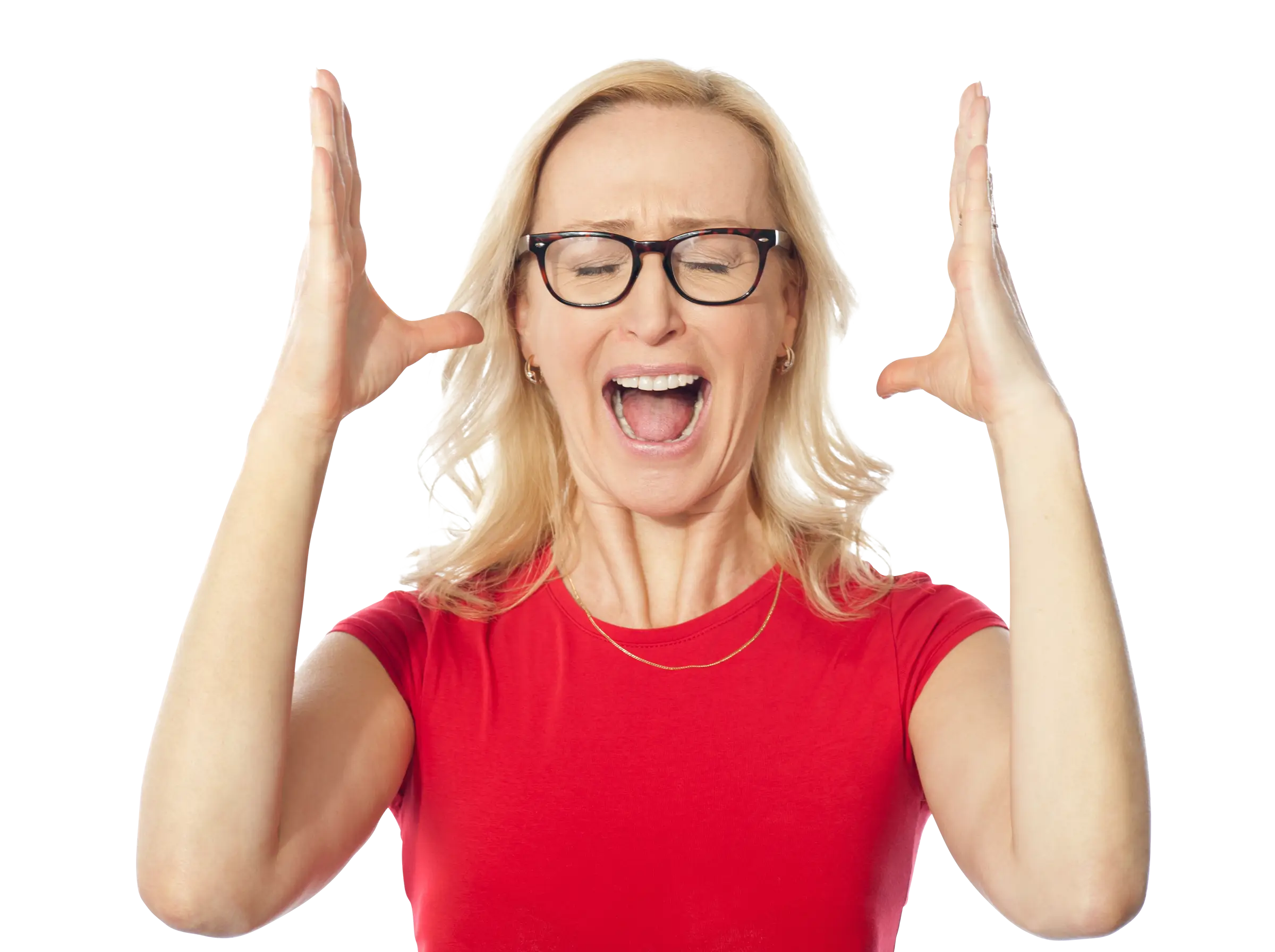 Woman Expressing Frustration