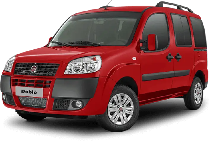 Red Fiat Doblo Car