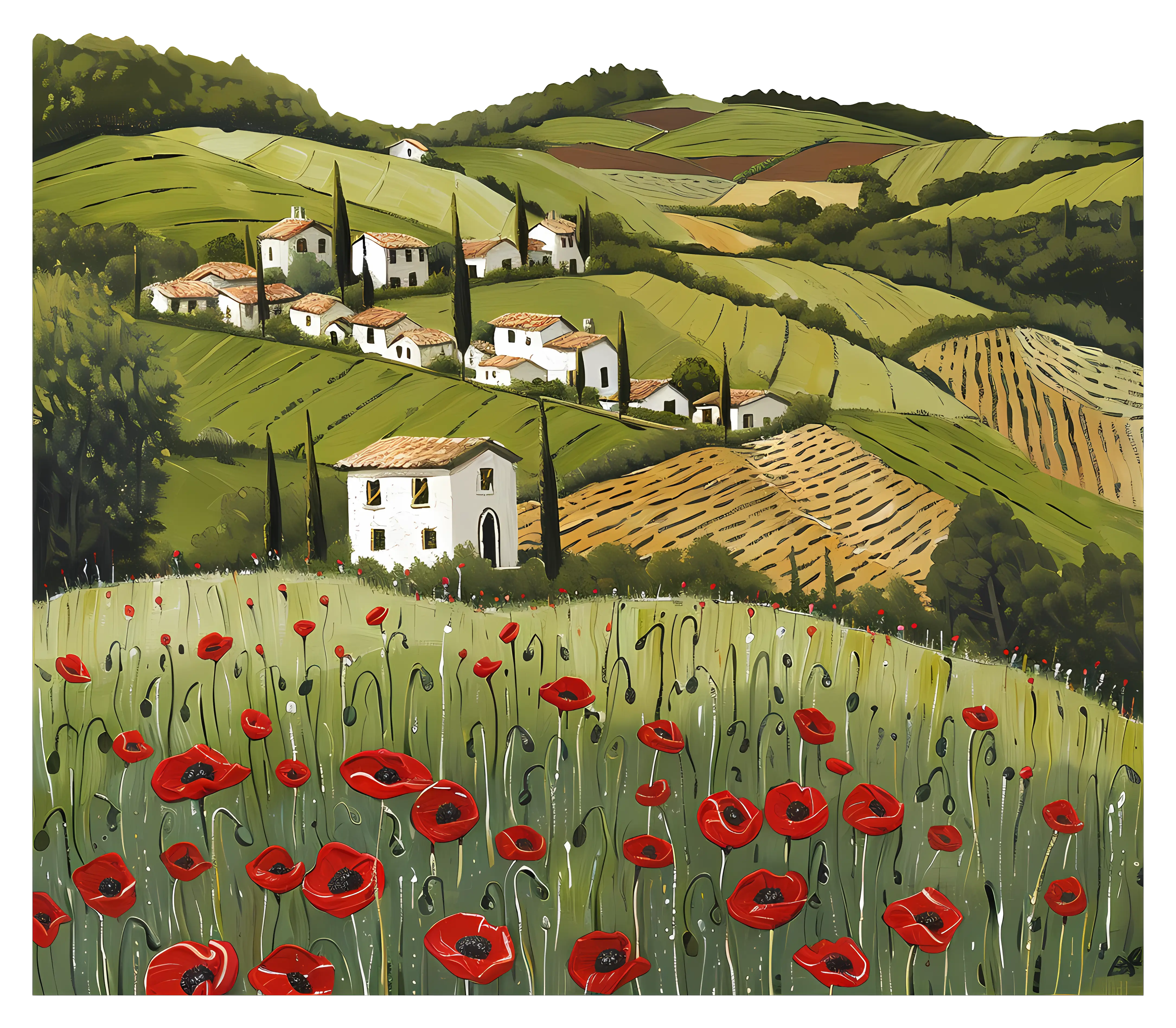Beautiful Poppy Field in Countryside