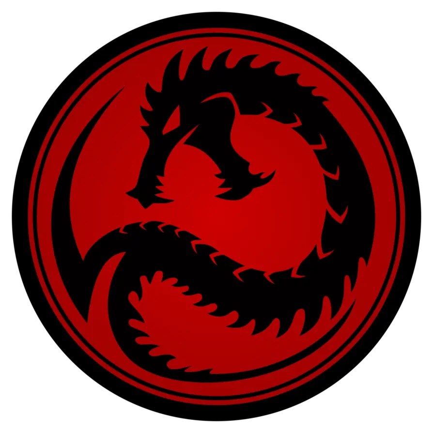 Red and Black Dragon Emblem