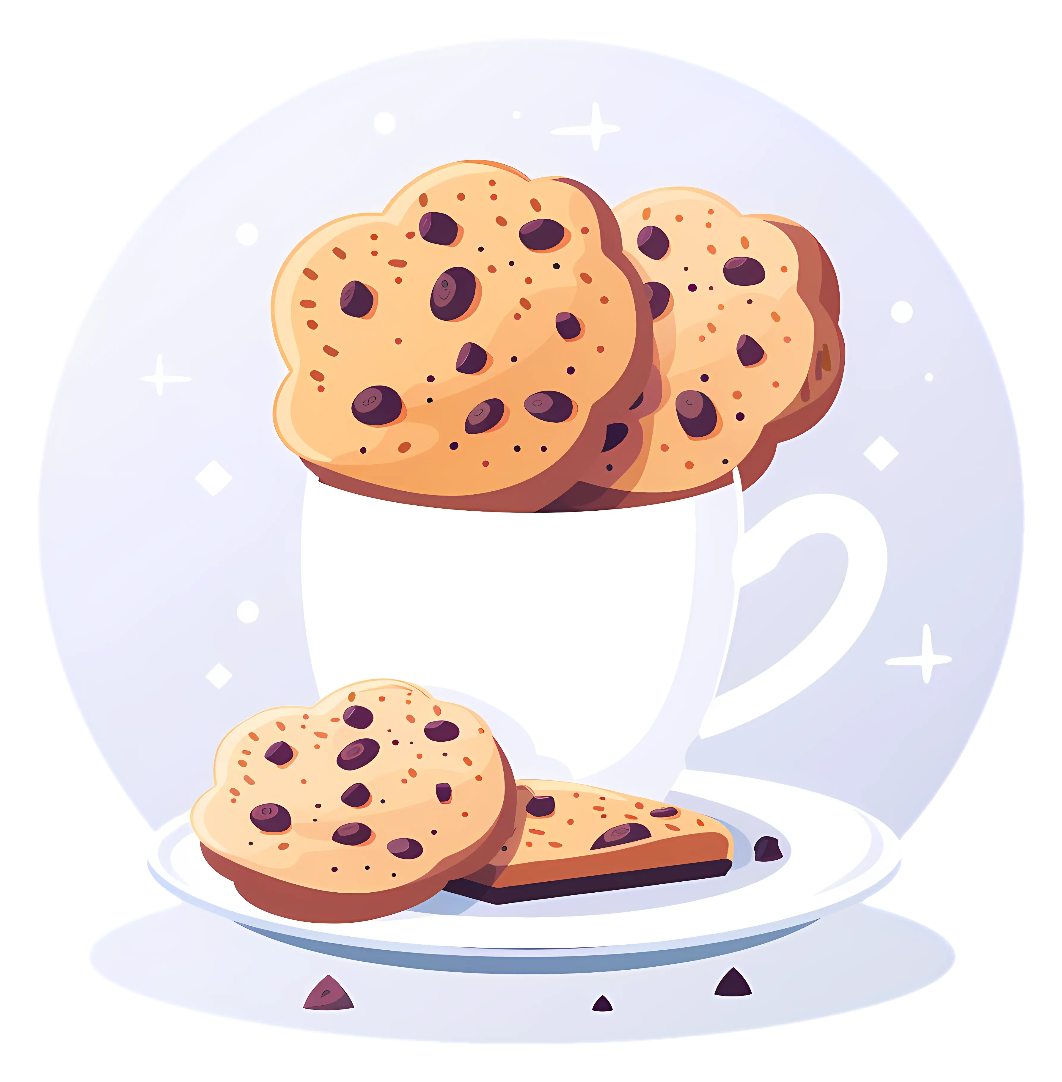 Chocolate Chip Cookies in a Cup
