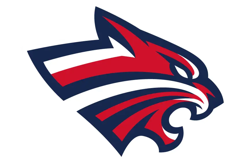 Wildcat Logo in Red and Blue Design