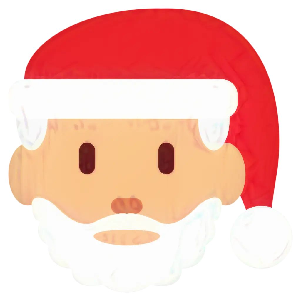 Cartoon Santa Claus Face Illustration