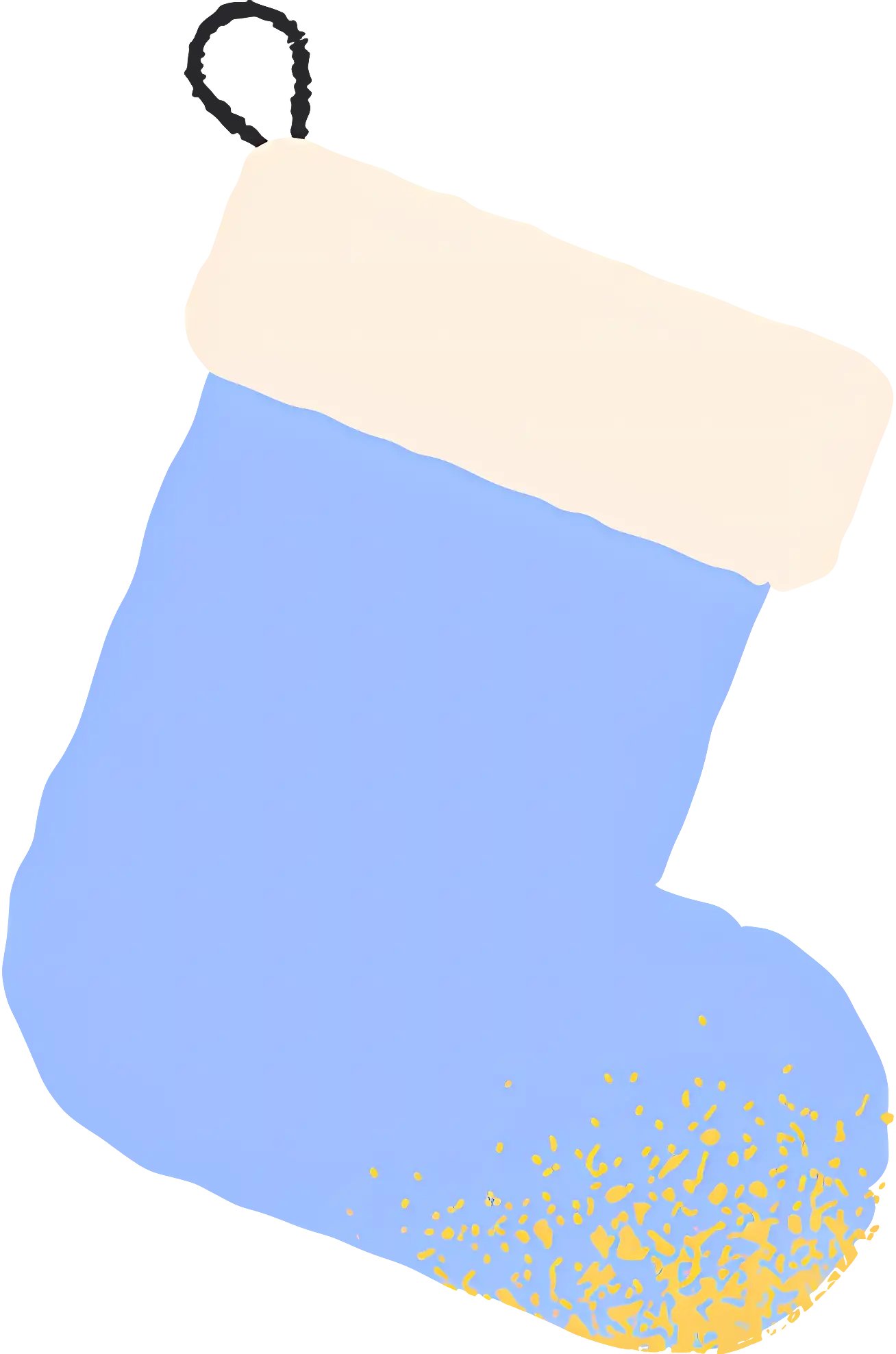 Blue Christmas Stocking Illustration
