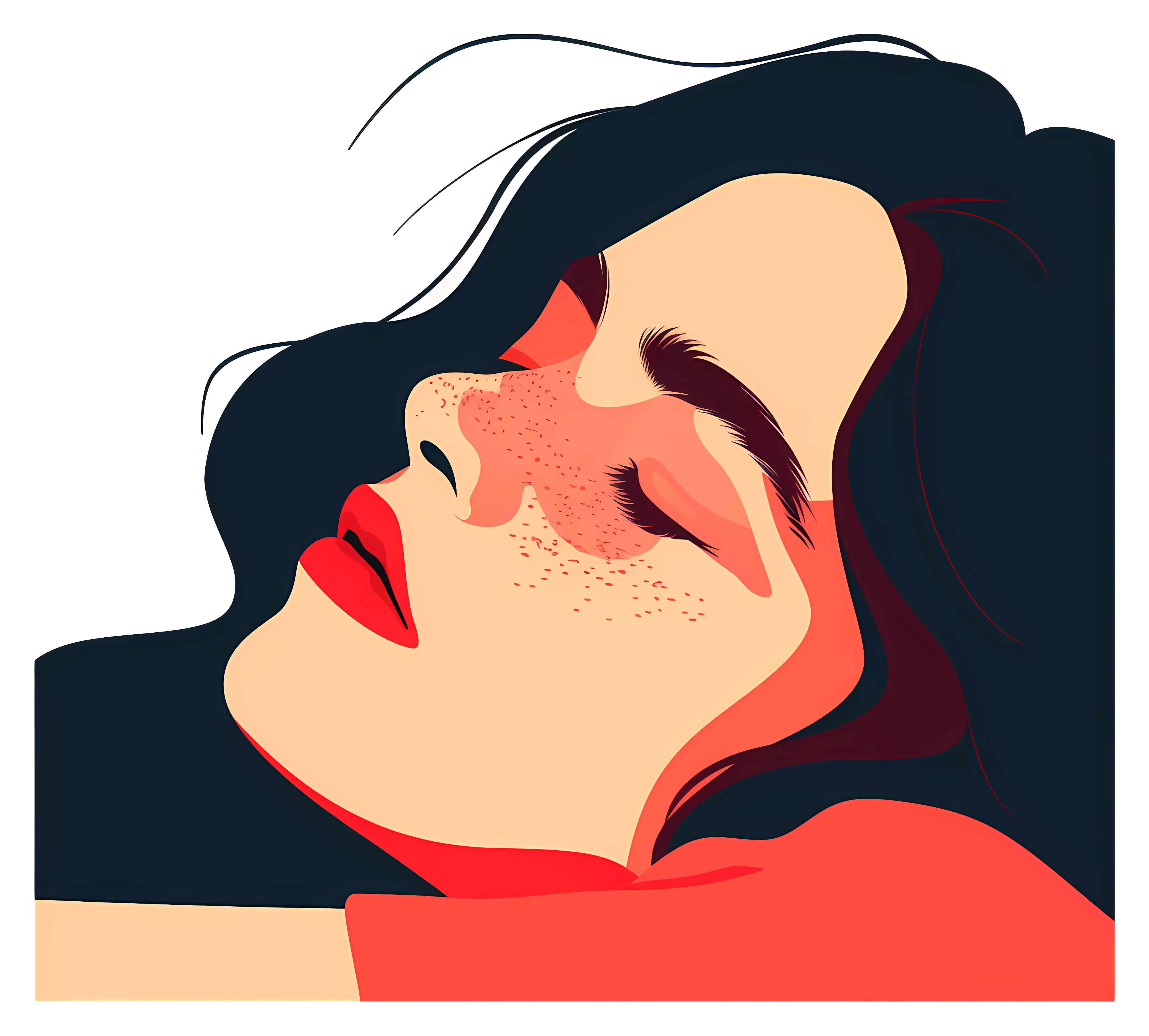 Artistic Portrait of a Sleeping Woman